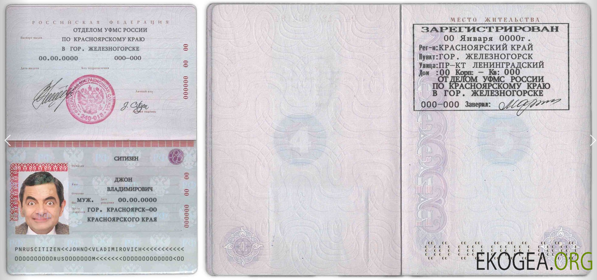 Passeport standard russe
